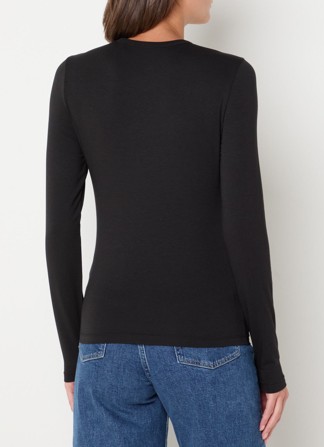 Calvin Klein Longsleeve met stretch - achterkant 4 zwart