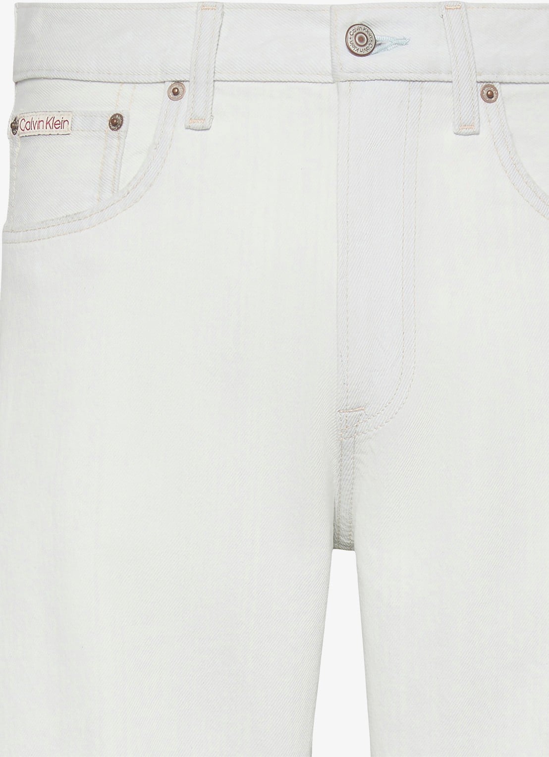 Calvin Klein Loose fit jeans met gekleurde wassing - detail 3 wit