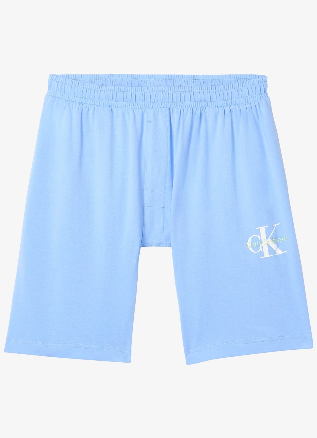 Calvin Klein Loose fit korte broek met logo - voorkant 2 blauw