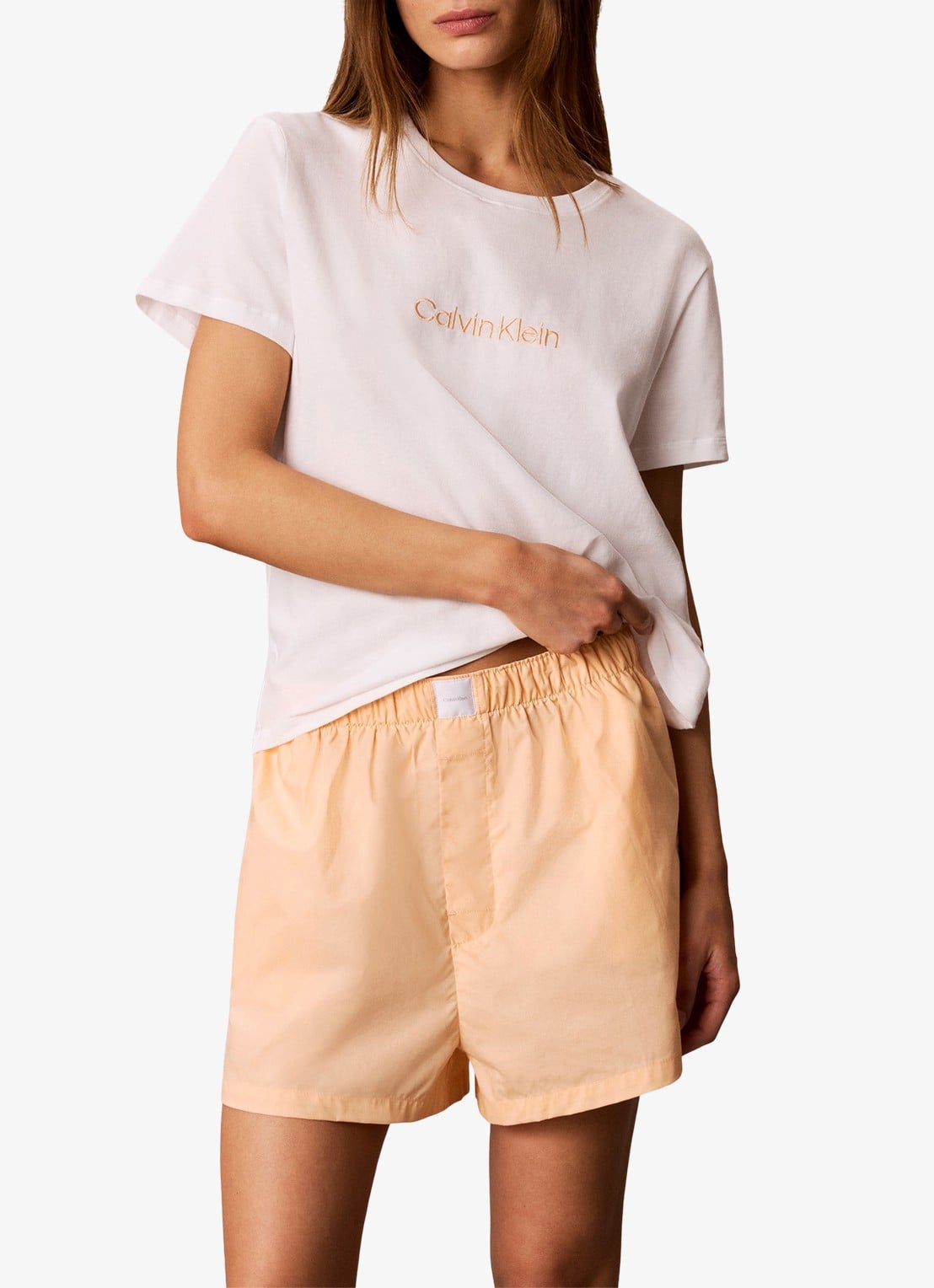Calvin Klein Lounge pyjamaset met logo - detail 3 wit