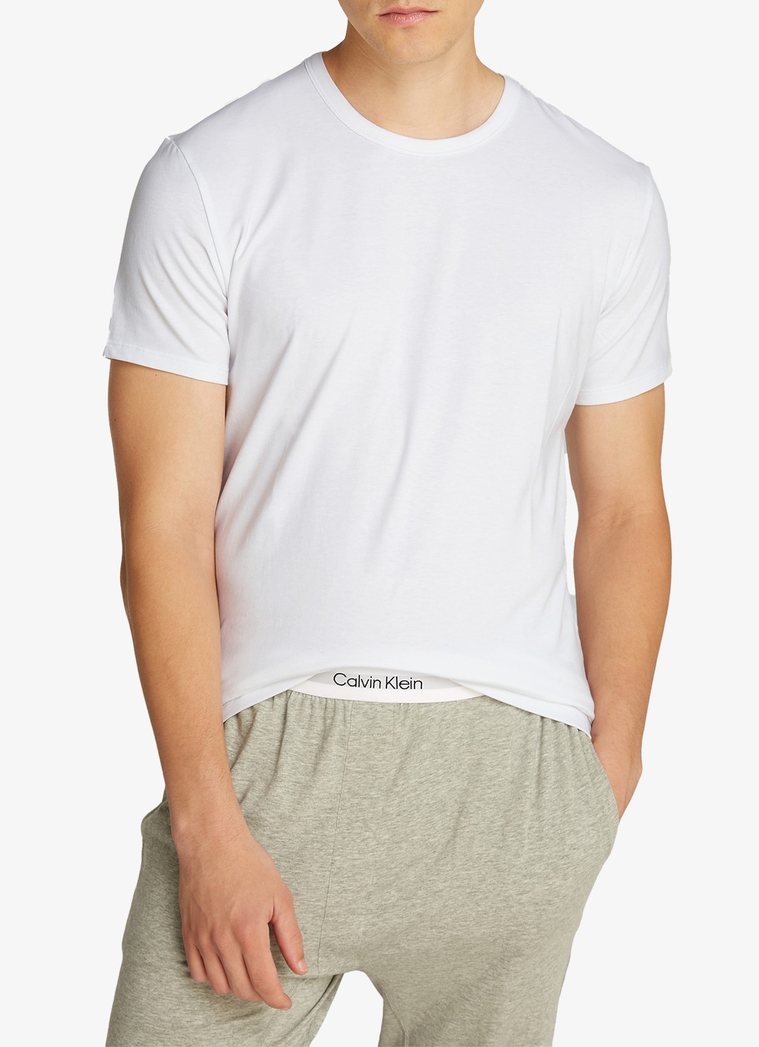 Calvin Klein Lounge T-shirt in 3-pack - detail 4 wit