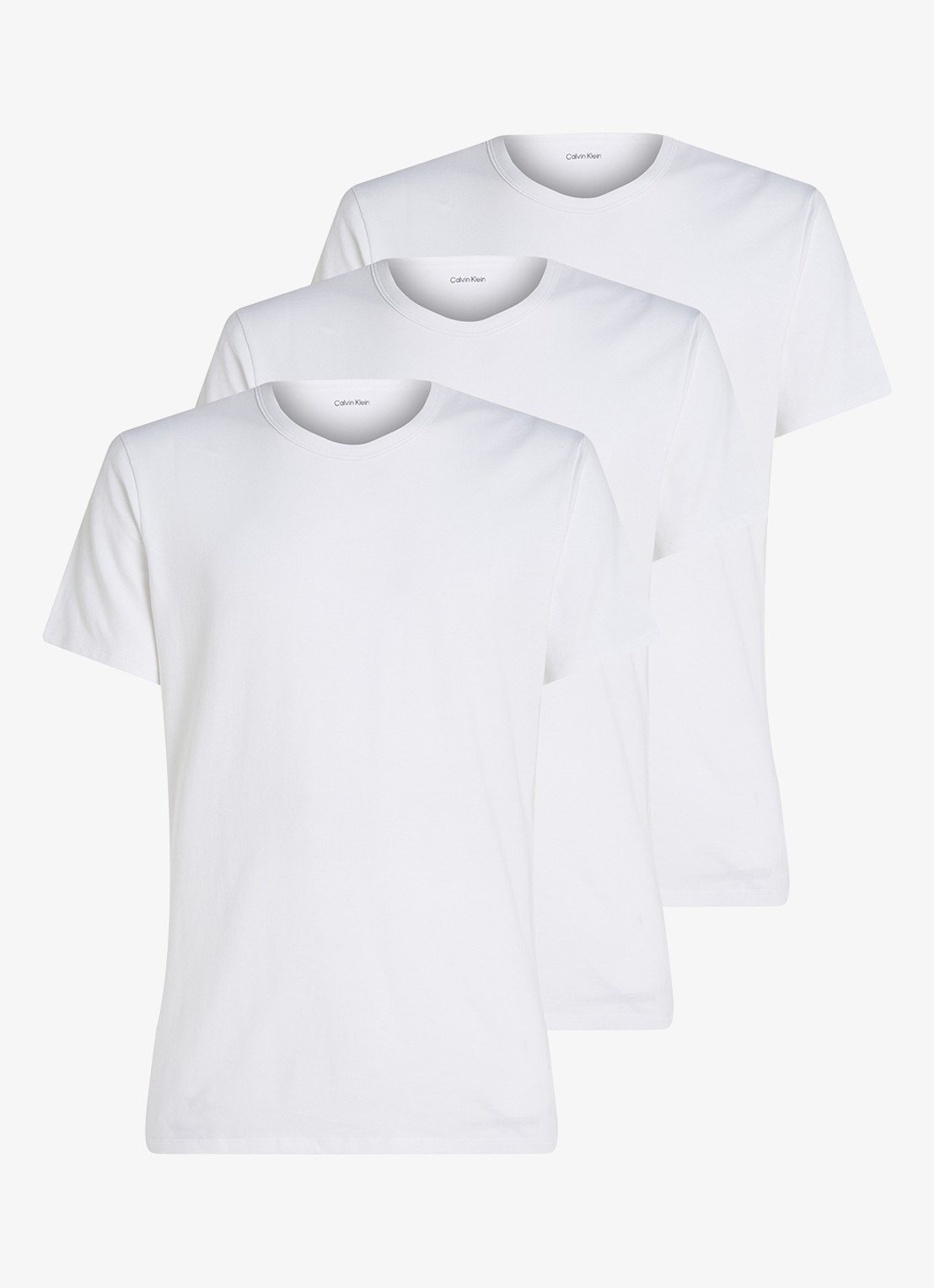 Calvin Klein Lounge T-shirt in 3-pack - voorkant 2 wit