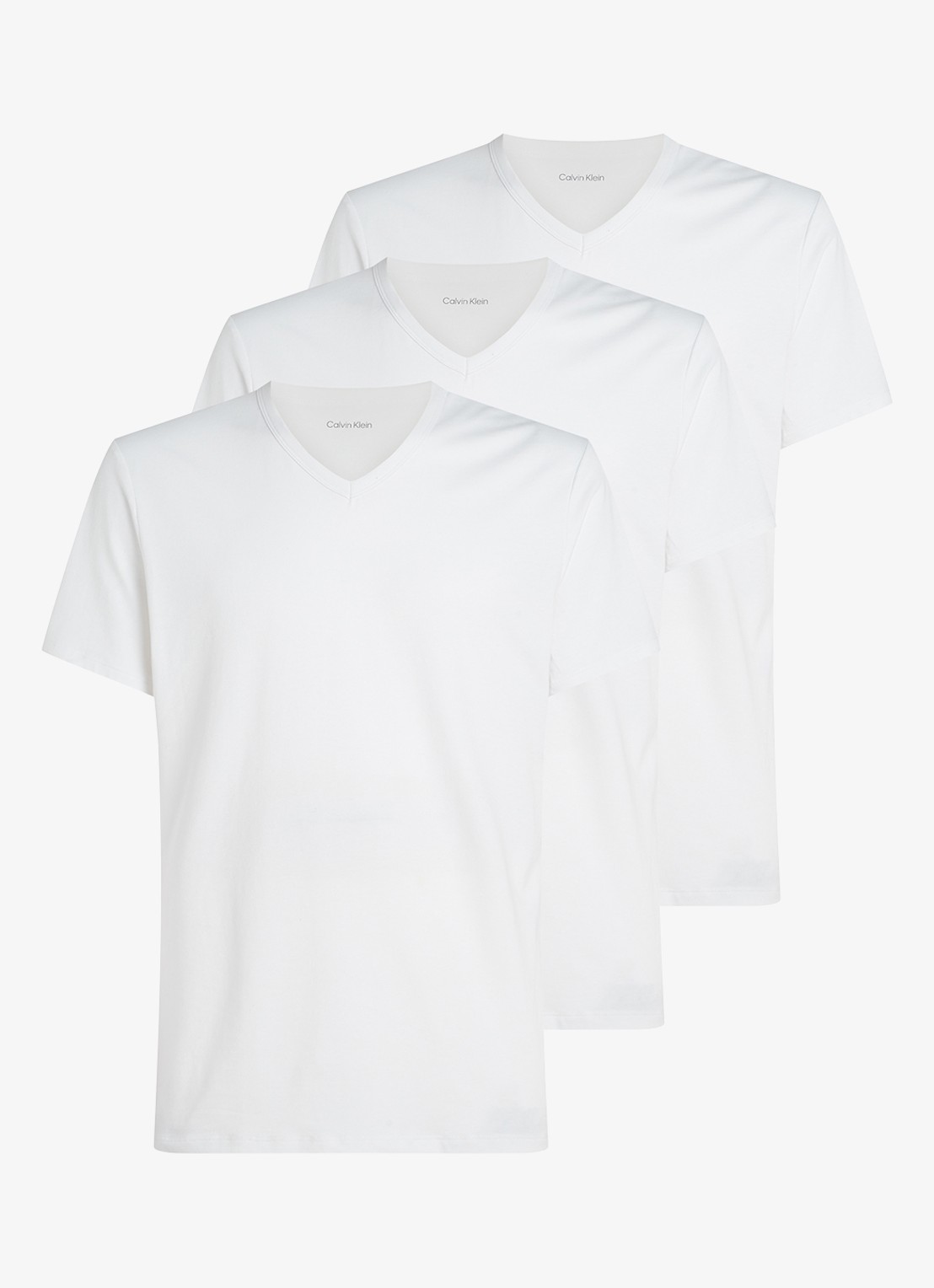 Calvin Klein Lounge T-shirt in 3-pack - voorkant 4 wit