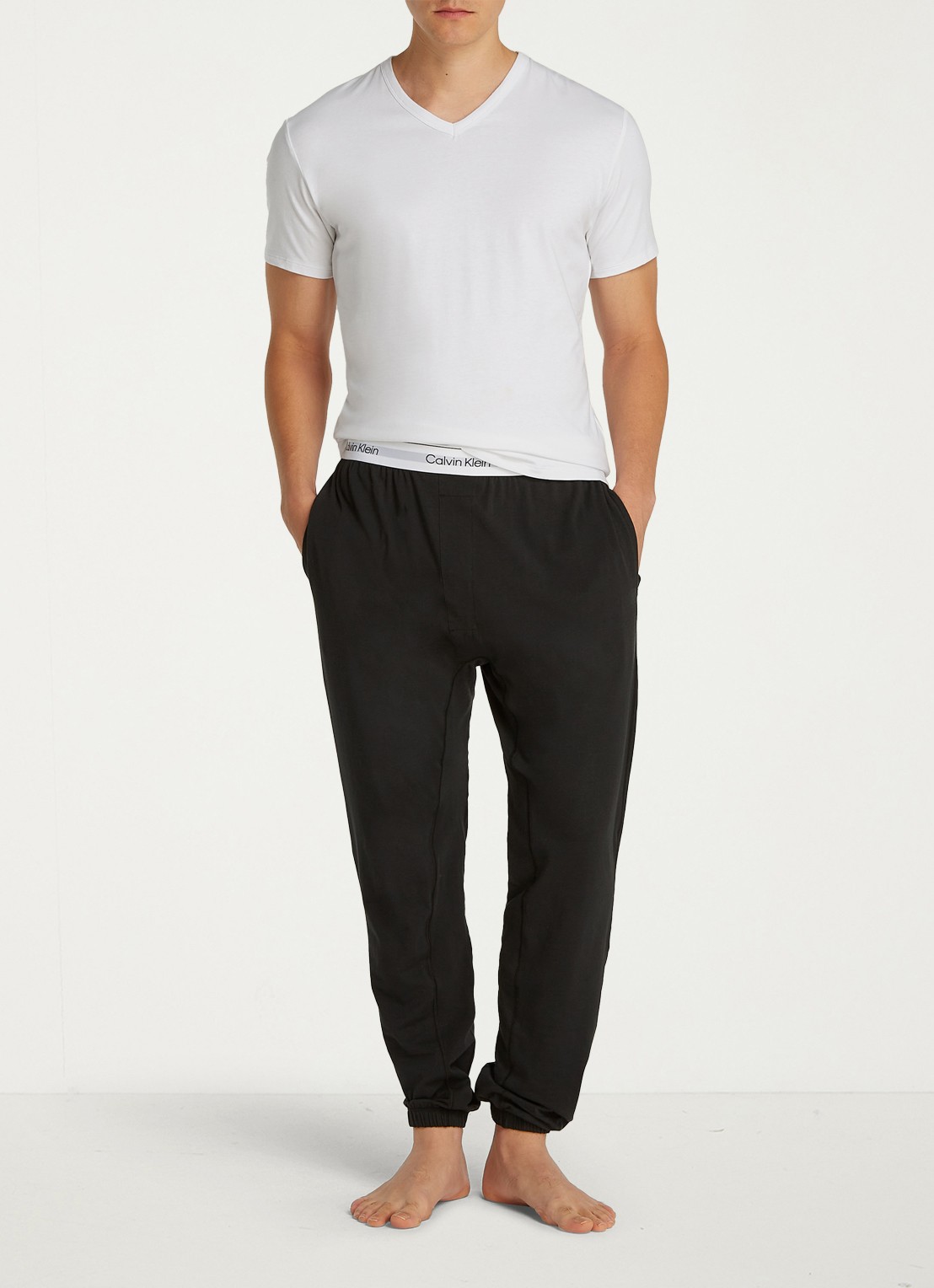 Calvin Klein Lounge T-shirt in 3-pack - voorkant 5 wit