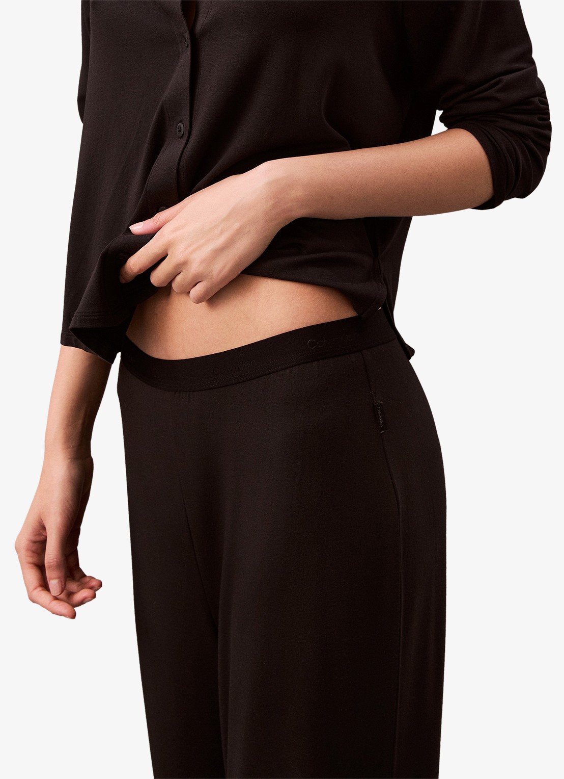 Calvin Klein Loungebroek met logoband - detail 5 zwart