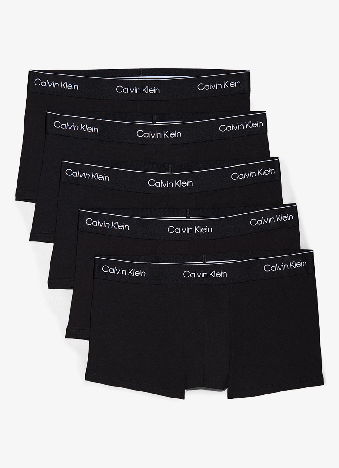 Calvin Klein Low Rise boxershorts met logoband in 5-pack - voorkant 4 zwart