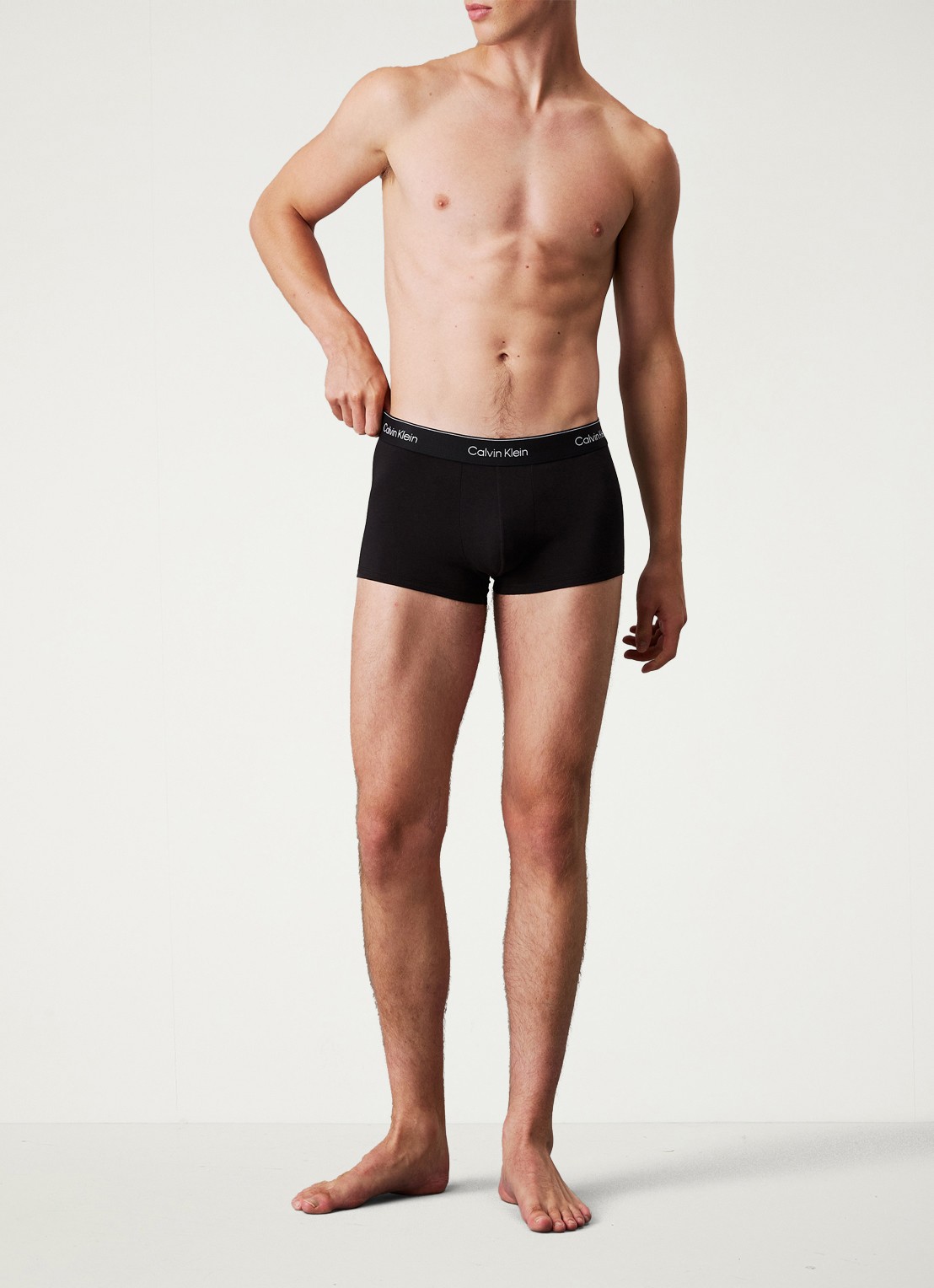 Calvin Klein Low Rise boxershorts met logoband in 5-pack - voorkant 5 zwart
