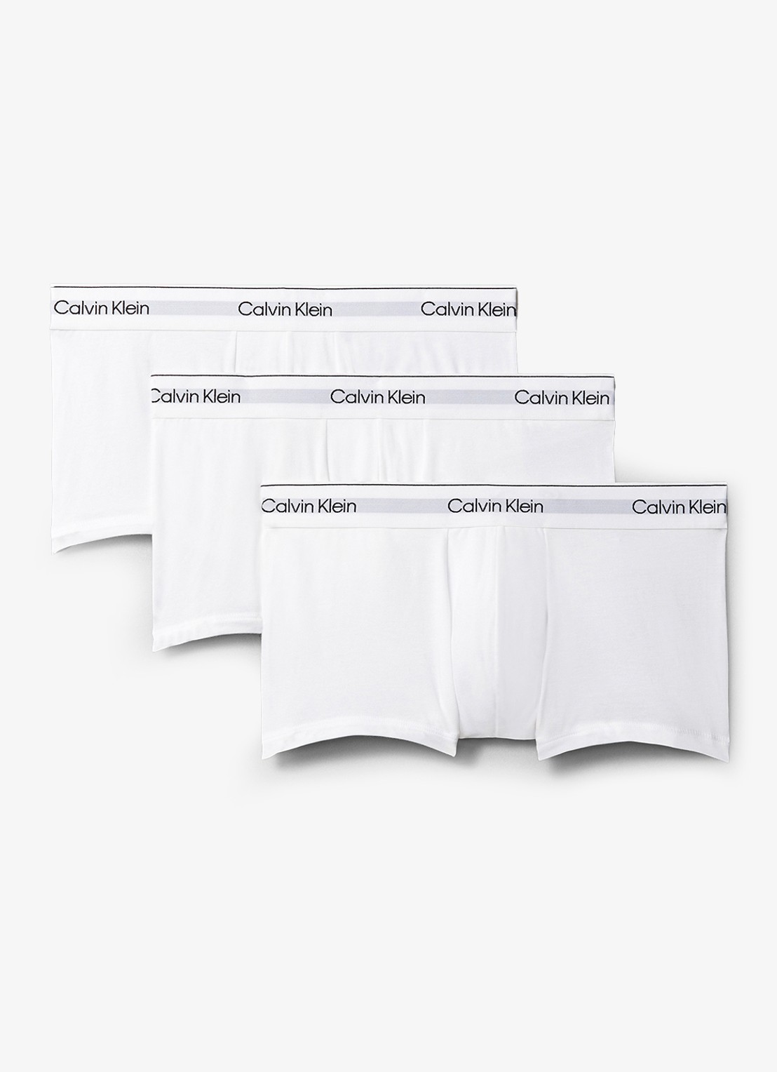 Calvin Klein Low Rise Trunk boxershorts 3-pack - voorkant 5 wit