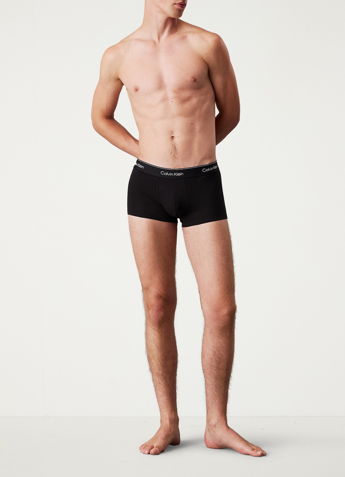 Calvin Klein Low Rise Trunk boxershorts 3-pack - detail blauw