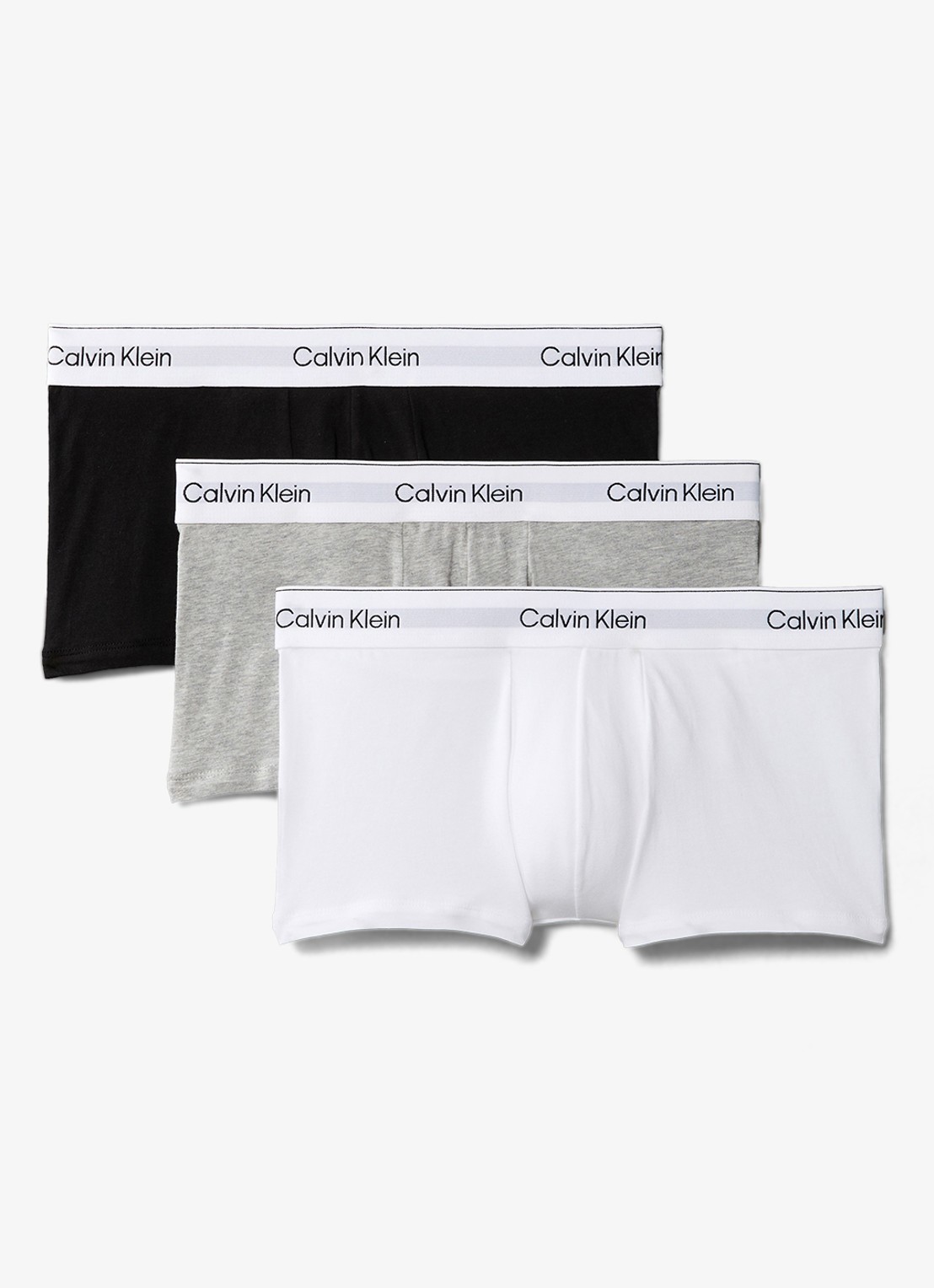 Calvin Klein Low Rise Trunk boxershorts 3-pack - voorkant 2 grijs