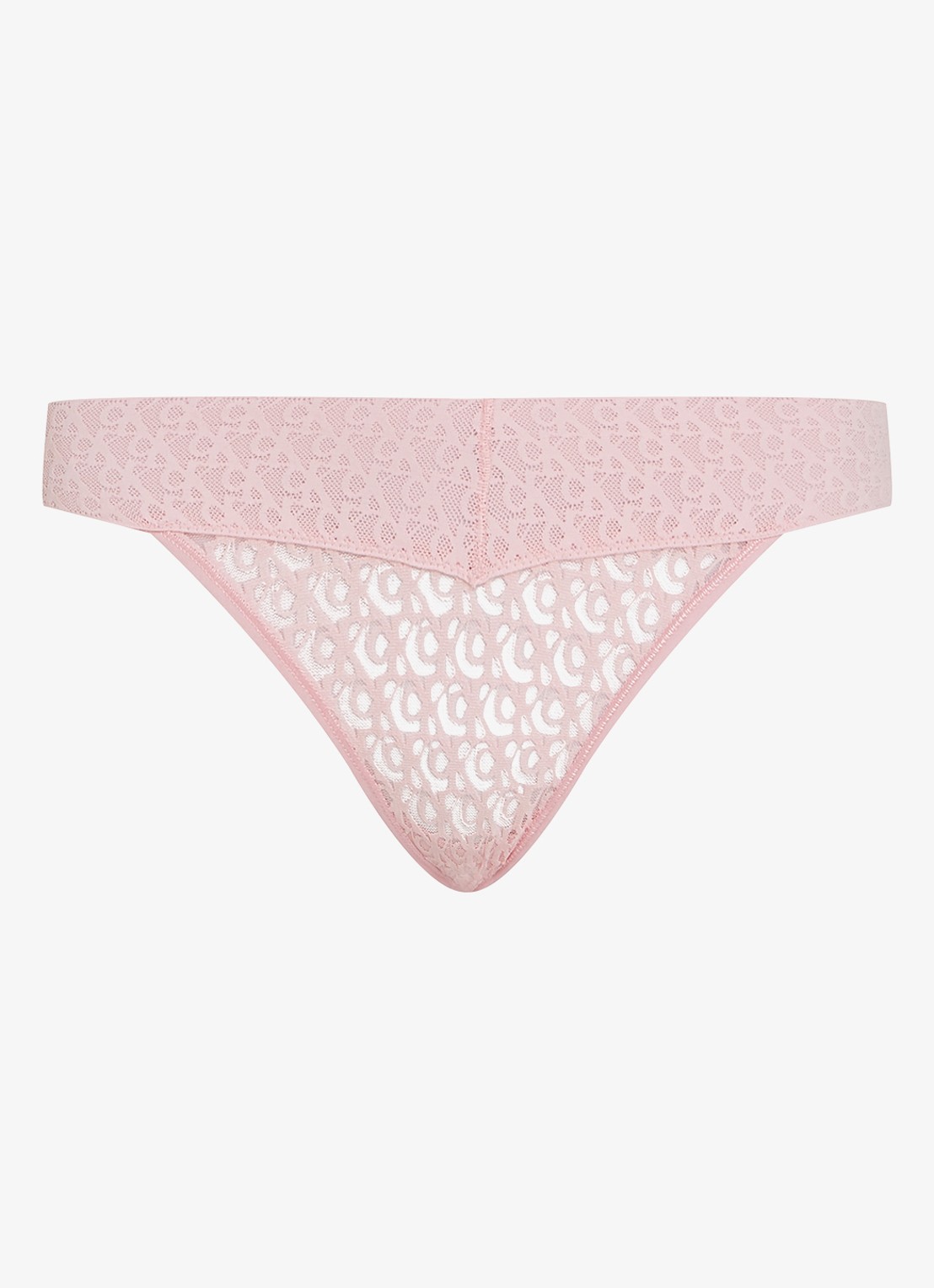 Calvin Klein Low waisted hipster met details van kant - voorkant lichtroze