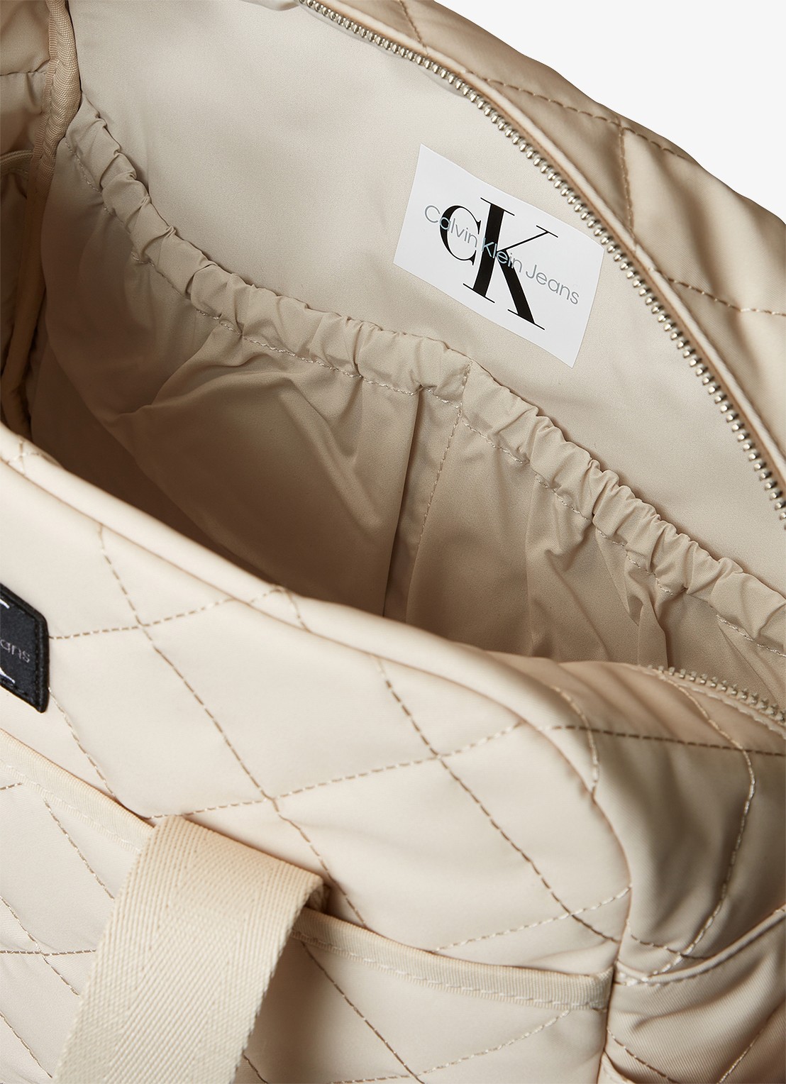 Calvin Klein Luiertas met logo - detail 3 beige