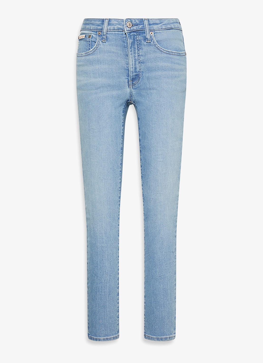 Calvin Klein Mid waist skinny jeans met lichte wassing - voorkant indigo