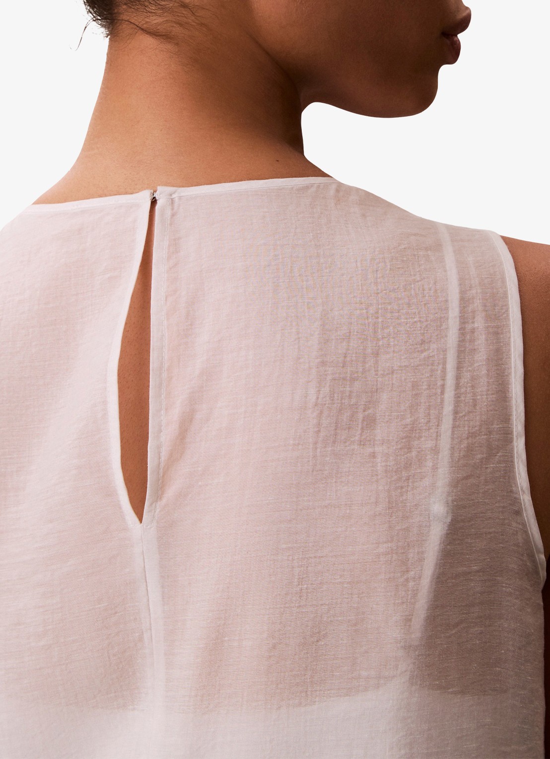 Calvin Klein Midi jurk met ronde hals - detail 3 oudroze