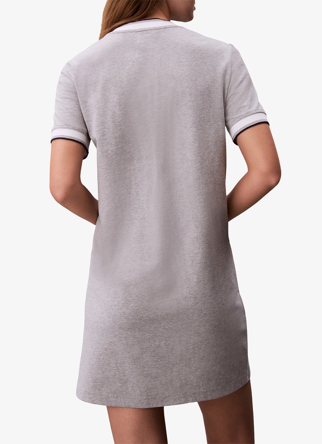 Calvin Klein Mini jurk met logo - achterkant 4 grijs