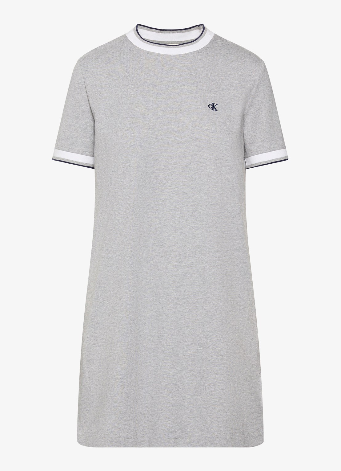 Calvin Klein Mini jurk met logo - voorkant 5 grijs