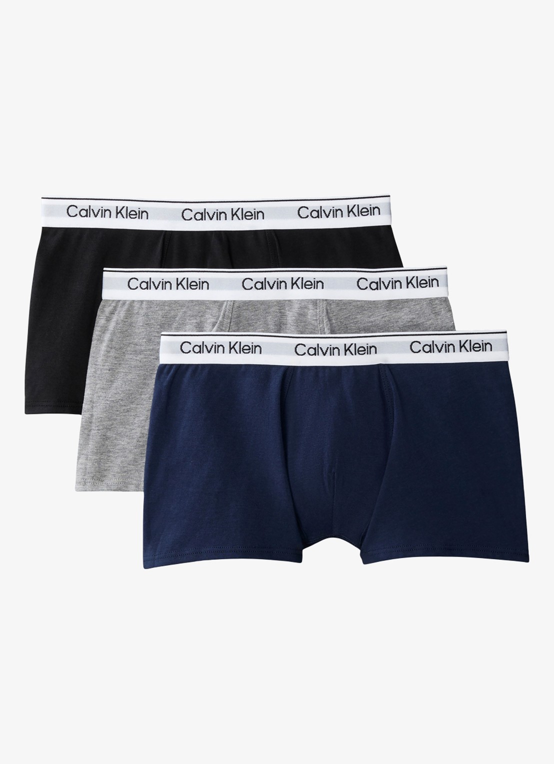 Calvin Klein Modern boxer met logoband in 3-pack - detail donkerblauw