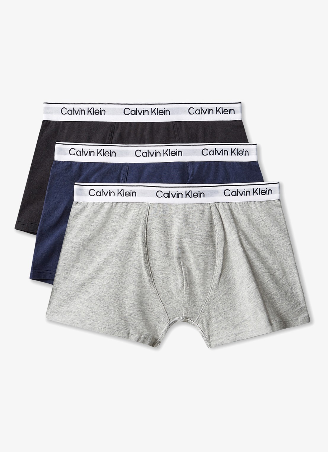 Calvin Klein Modern boxer met logoband in 3-pack - voorkant 2 donkerblauw