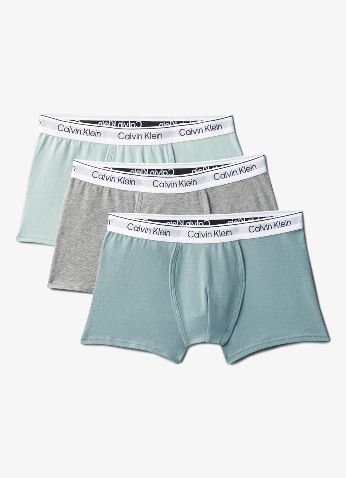 Calvin Klein Modern boxer met logoband in 3-pack - voorkant mint