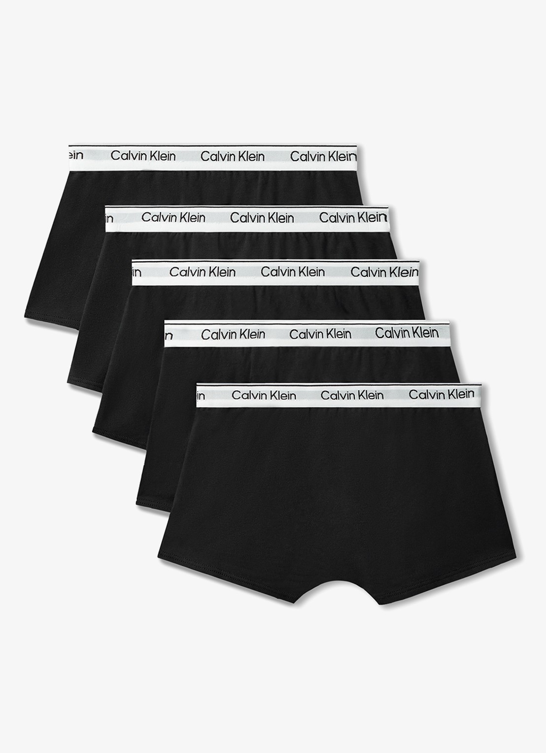 Calvin Klein Modern boxer met logoband in 5-pack - achterkant 3 zwart