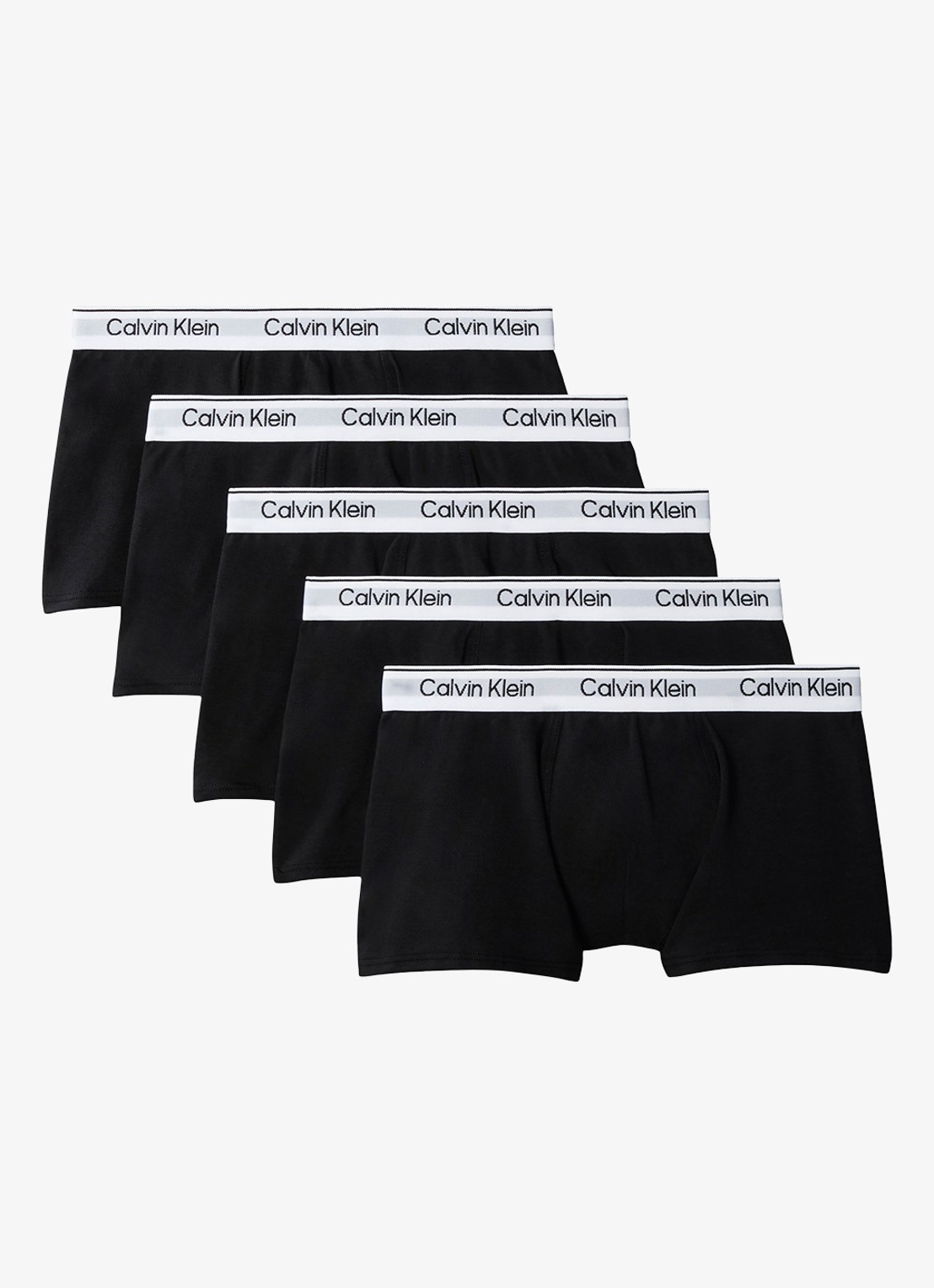 Calvin Klein Modern boxer met logoband in 5-pack - detail zwart