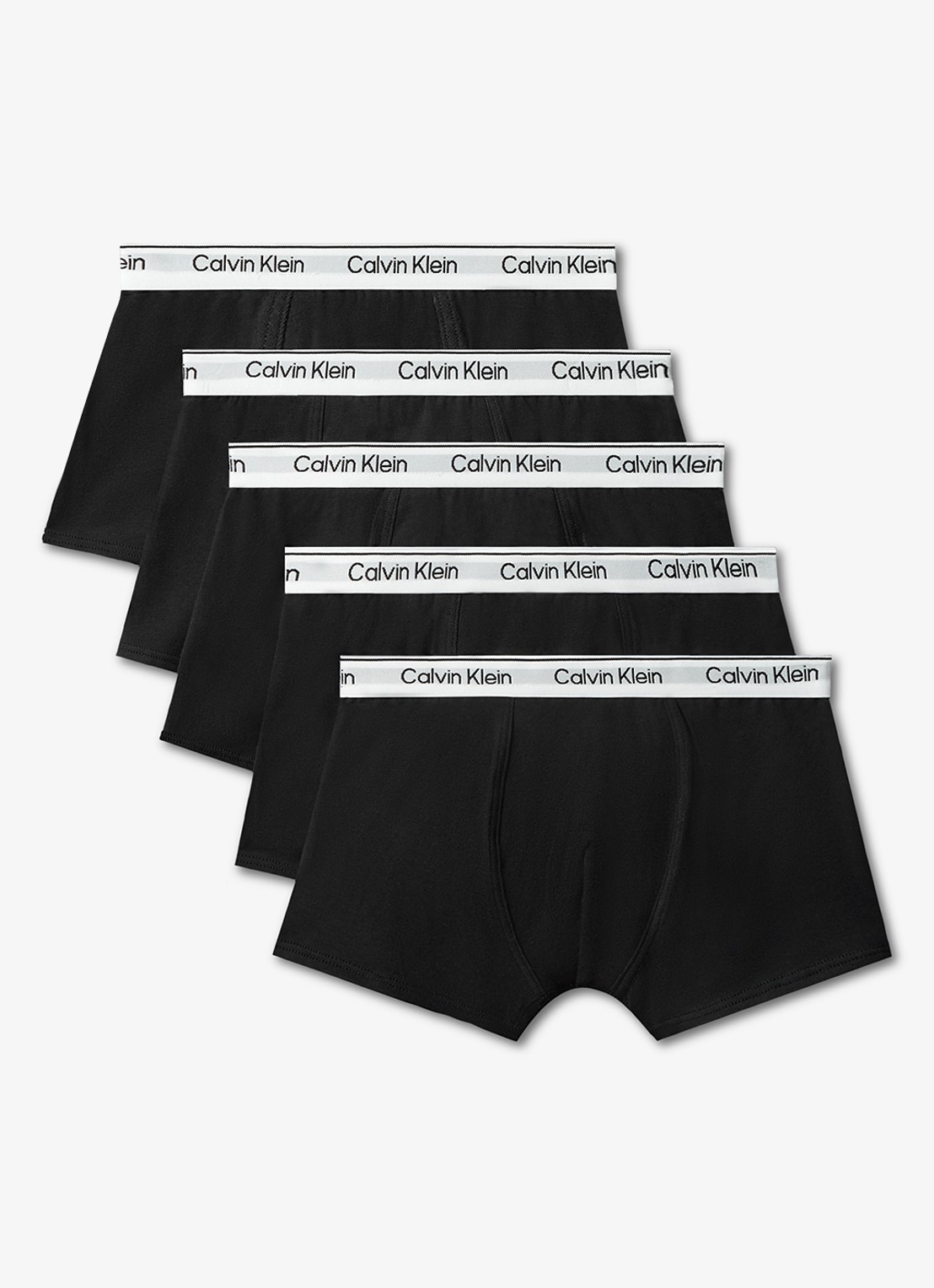 Calvin Klein Modern boxer met logoband in 5-pack - voorkant 2 zwart