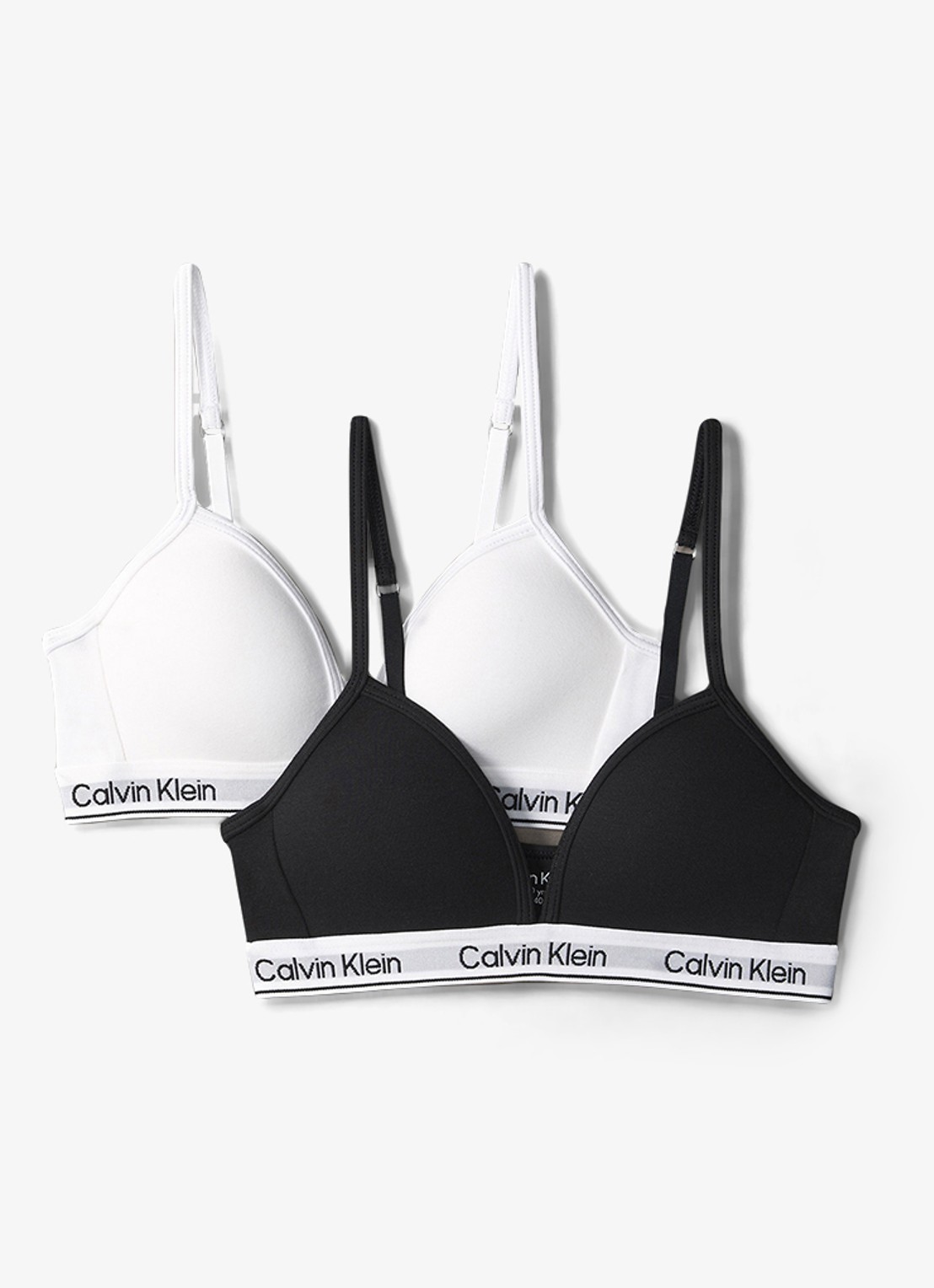 Calvin Klein Modern bralette in 2-pack - voorkant zwart
