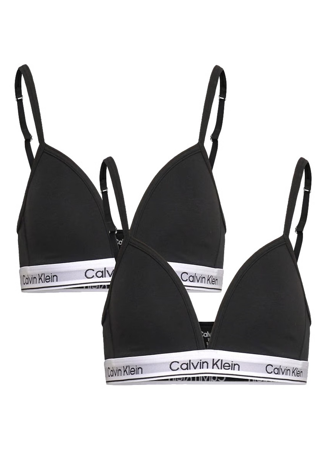 Calvin Klein Modern bralette in 2-pack - voorkant wit