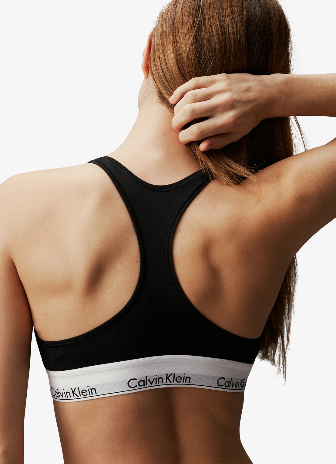 Calvin Klein Modern bralette met logoband - detail 3 black / zwart