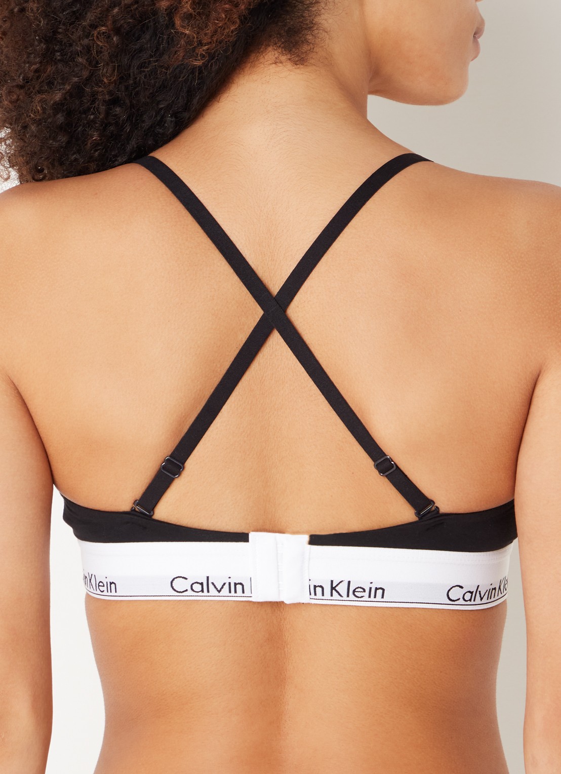 Calvin Klein Modern Cotton prothese bh met logoband - detail 3 zwart