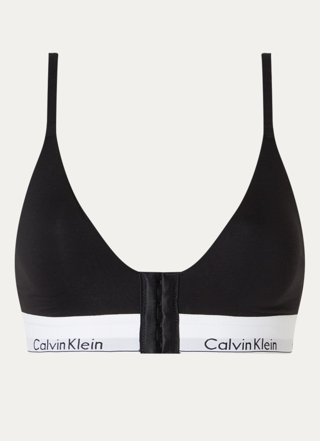 Calvin Klein Modern Cotton prothese bh met logoband - voorkant 5 zwart
