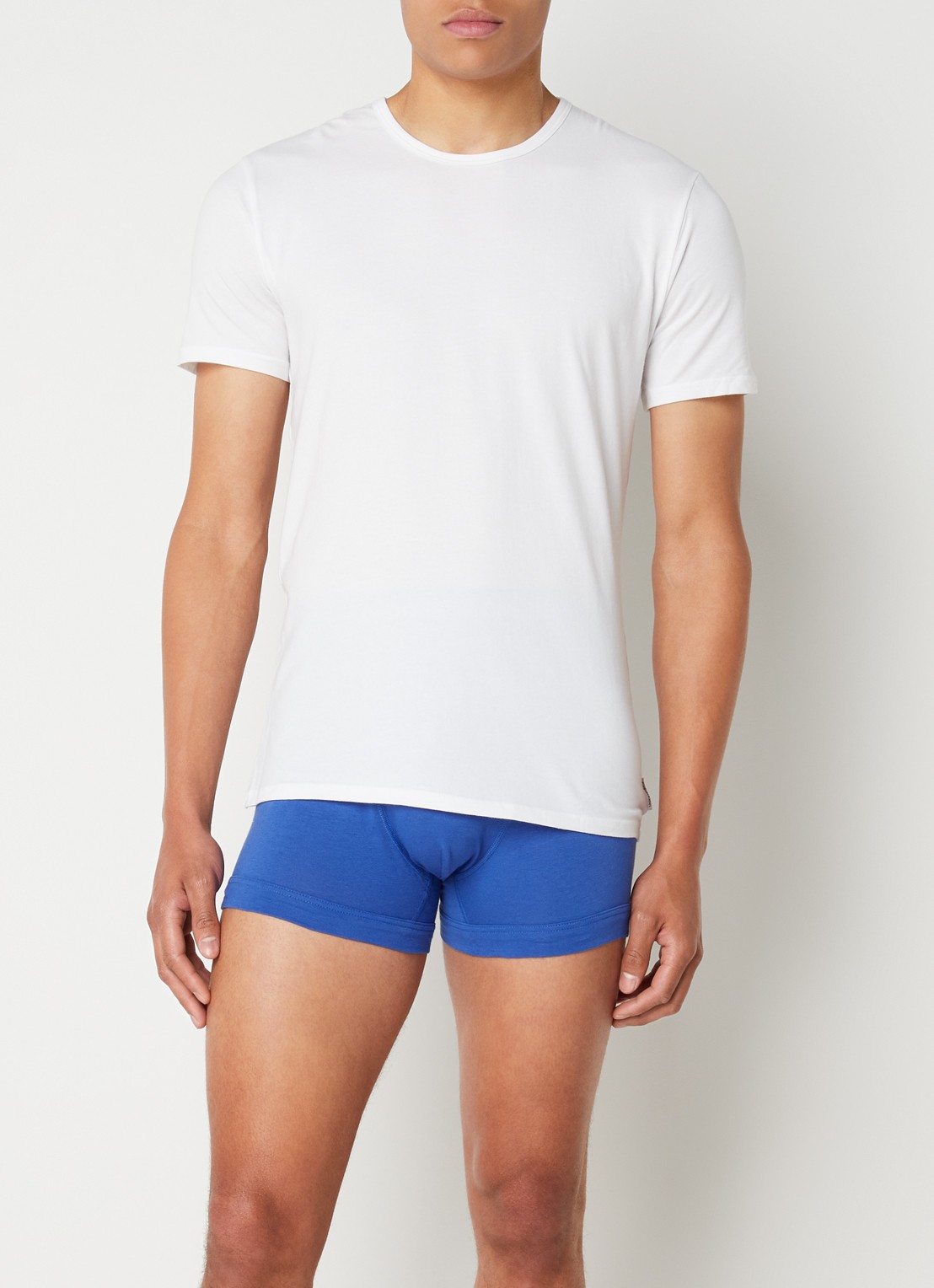 Calvin Klein Modern Cotton T-shirt met ronde hals in 2-pack - voorkant 2 wit