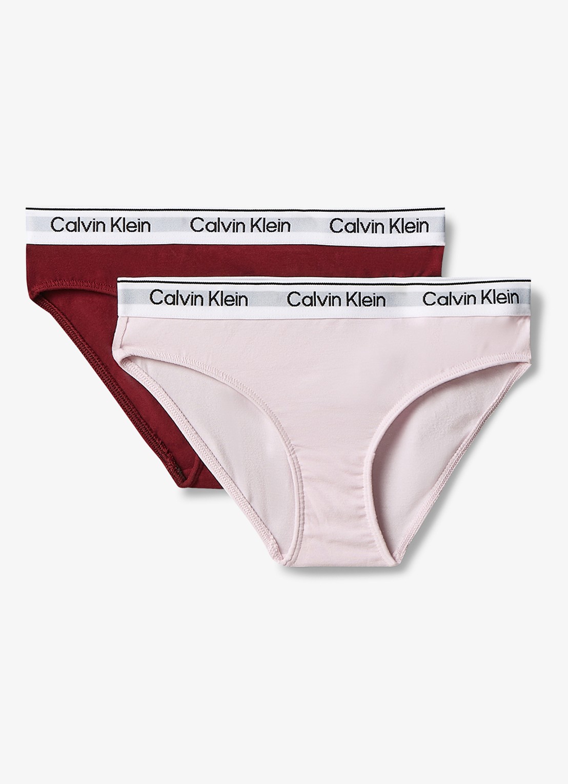 Calvin Klein Modern hipster in 2-pack - voorkant bordeauxrood
