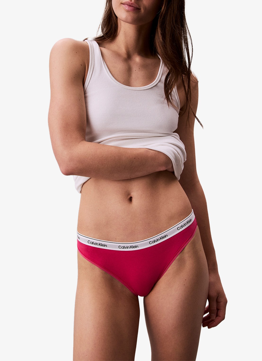 Calvin Klein Modern hipster met logoband - detail vibrant pink-245 / roze