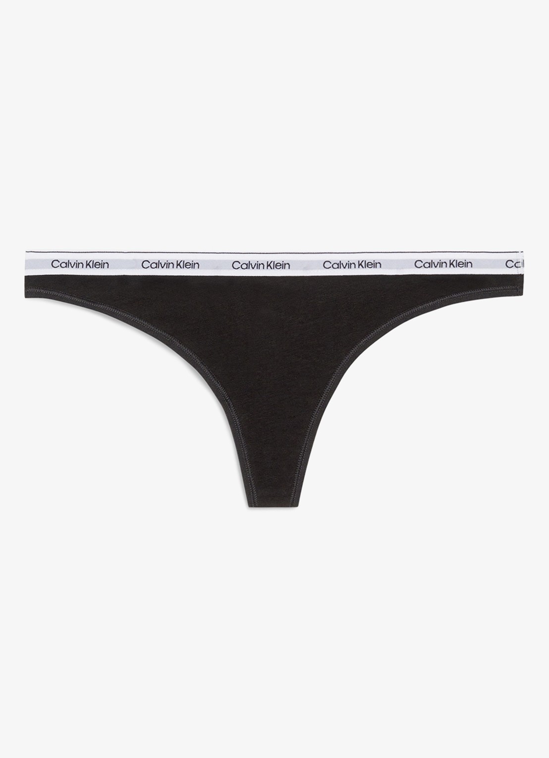 Calvin Klein Modern string met logoband - voorkant black  / zwart