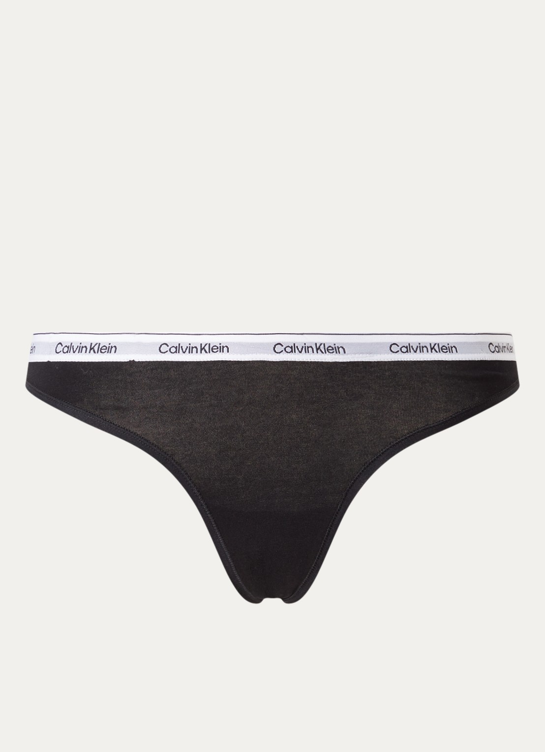 Calvin Klein Modern string met logoband - voorkant 2 black  / zwart