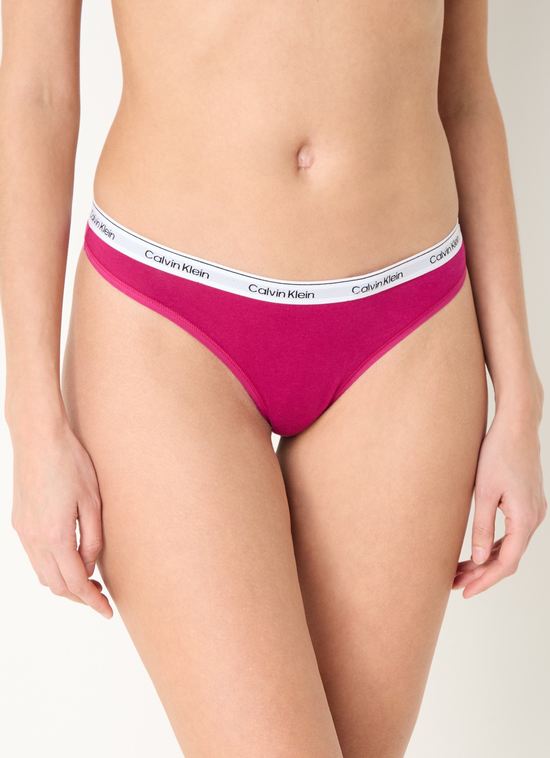 Calvin Klein Modern string met logoband - detail 2 jewel / roze