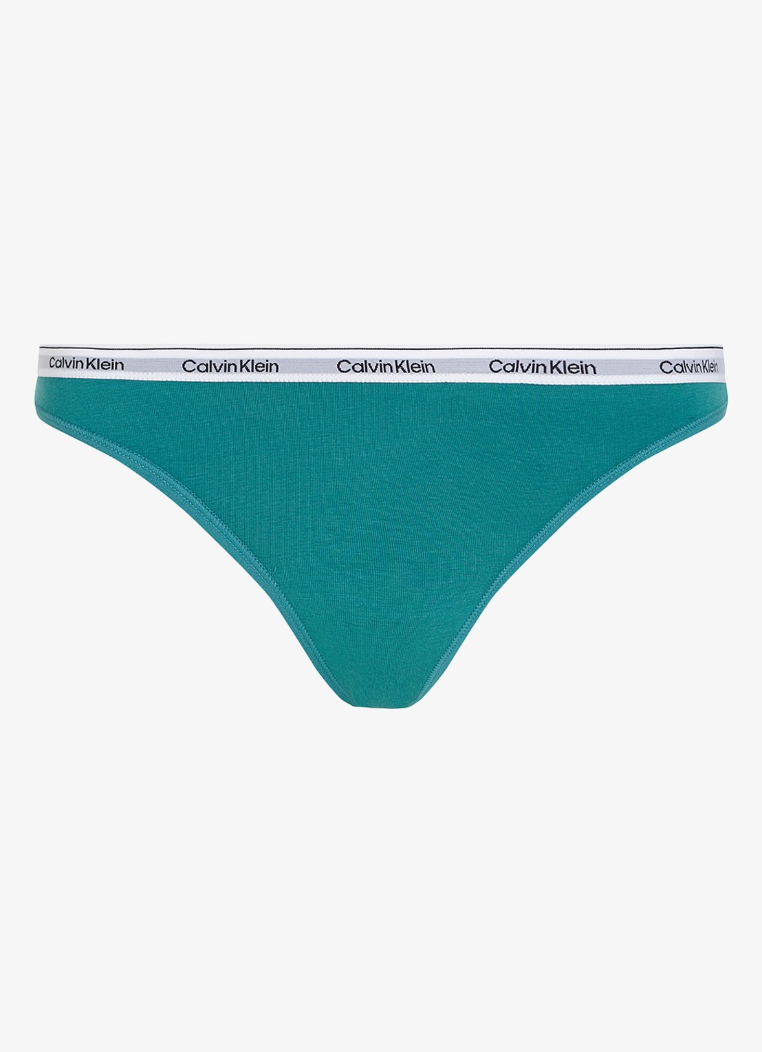 Calvin Klein Modern string met logoband - voorkant 3 lively teal / groen
