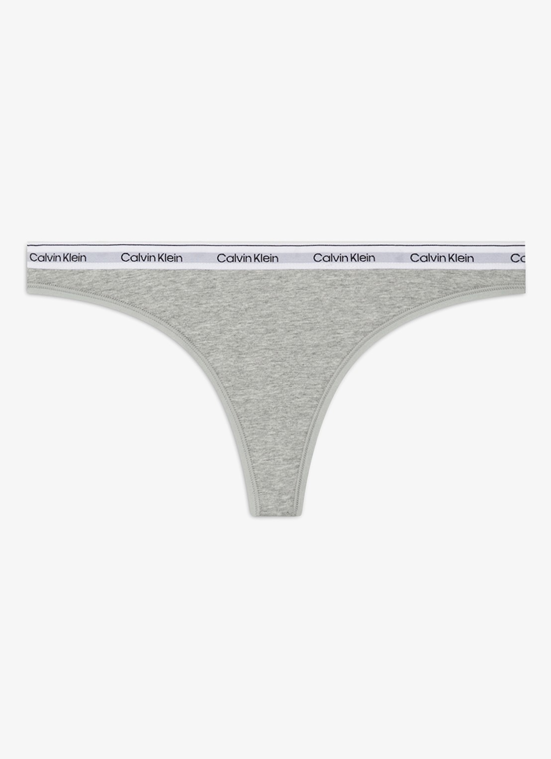 Calvin Klein Modern string met logoband - voorkant 11 grey heather / grijs