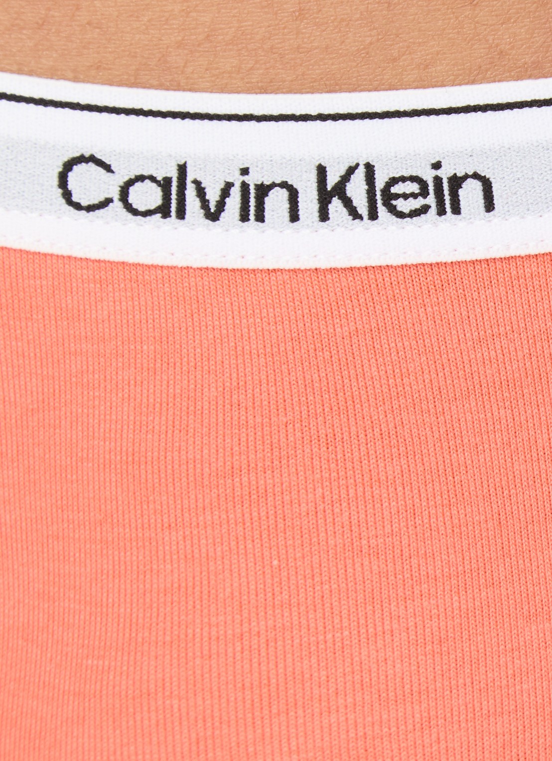 Calvin Klein Modern string met logoband - detail 2 coral pop-yts / oranje
