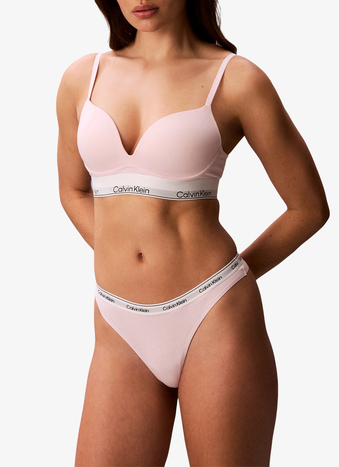 Calvin Klein Modern string met logoband - detail 4 cradle pink-8z6 / roze