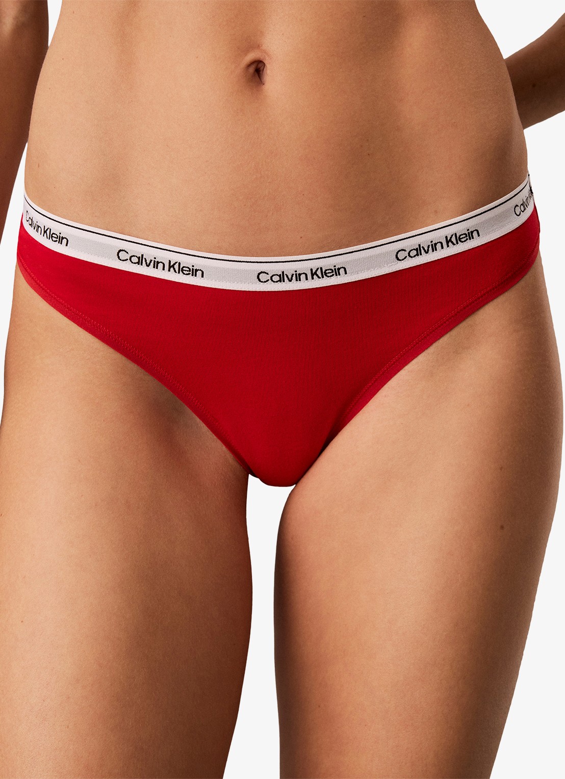 Calvin Klein Modern string met logoband - detail 2 goji berry-vtw
