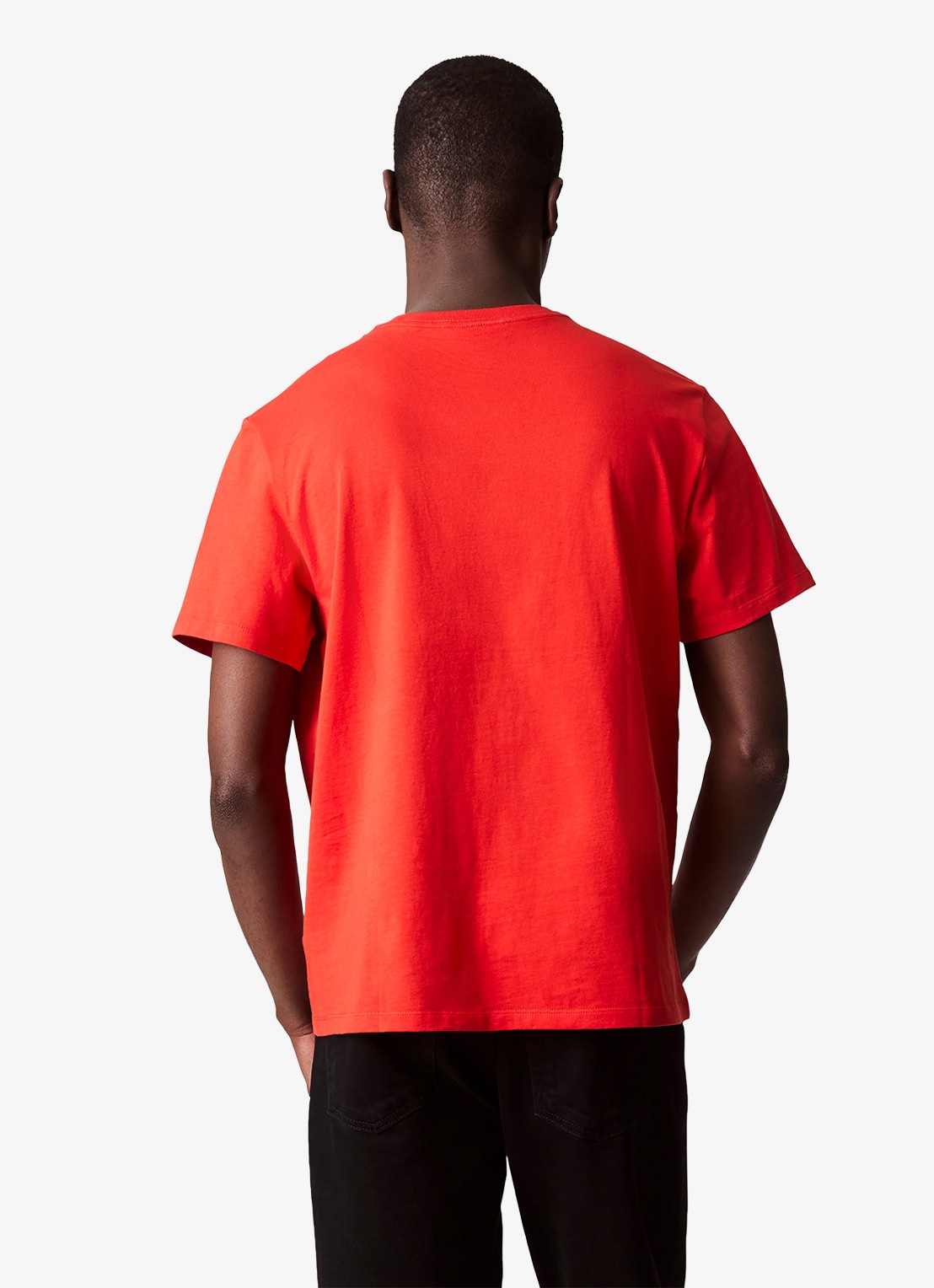 Calvin Klein Mono T-shirt met logo - achterkant 2 rood