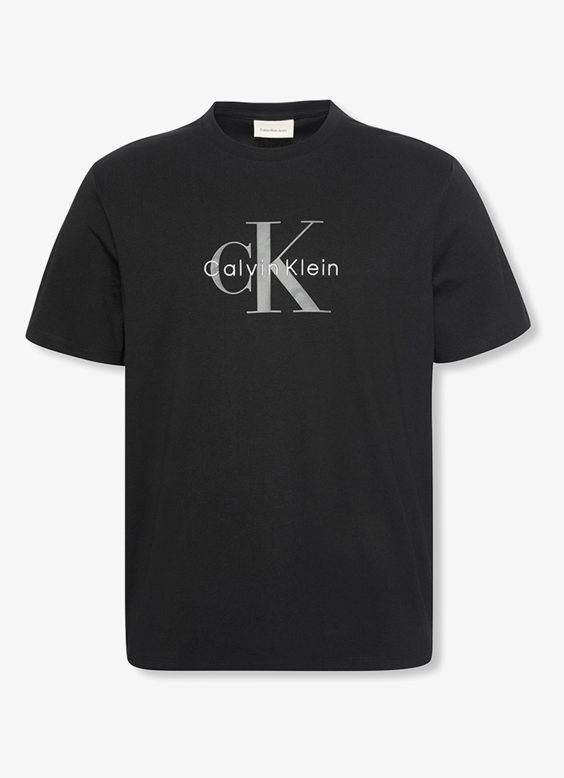 Calvin Klein Mono T-shirt met logo - voorkant zwart