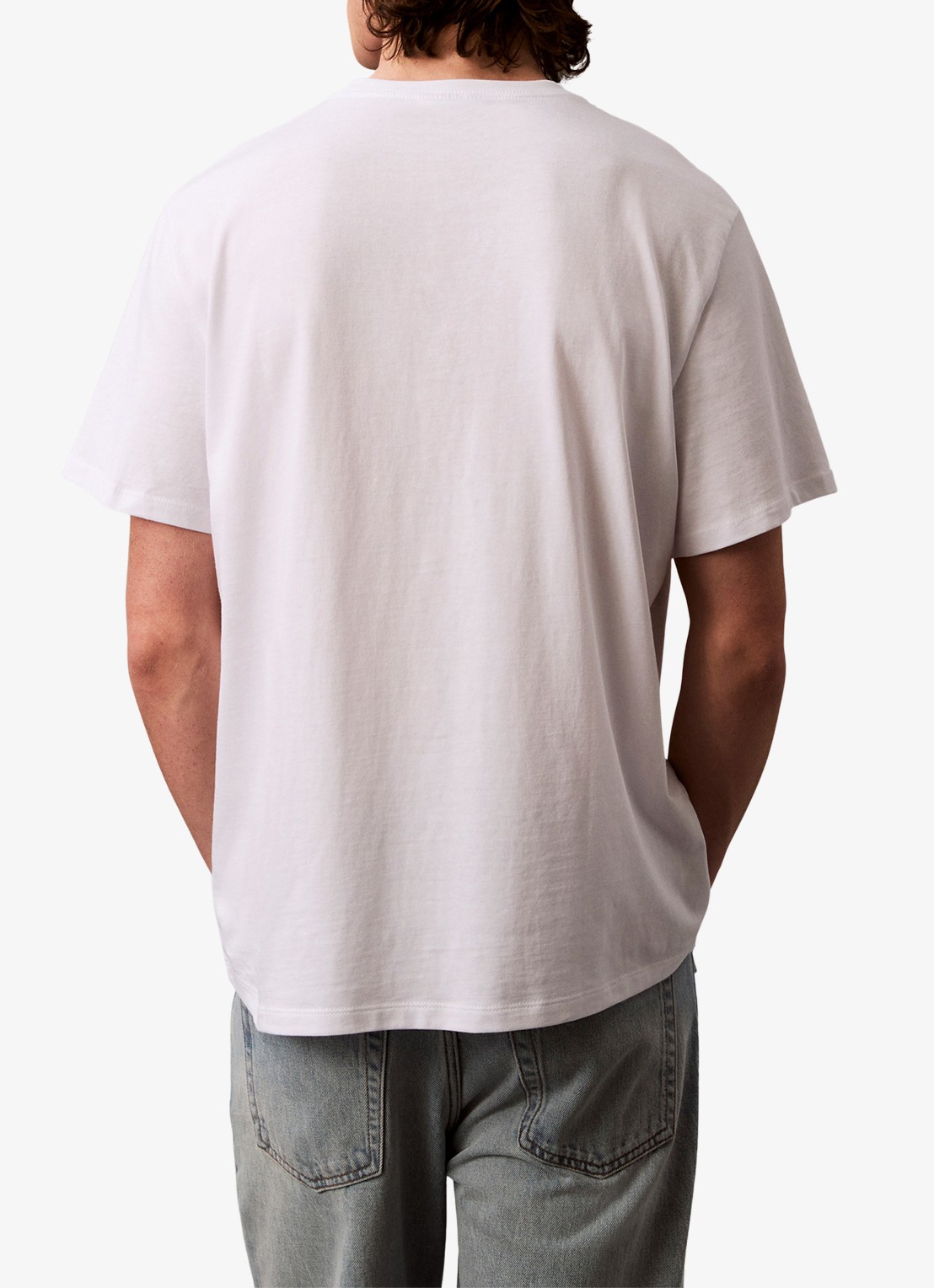 Calvin Klein Mono T-shirt met logo - achterkant wit