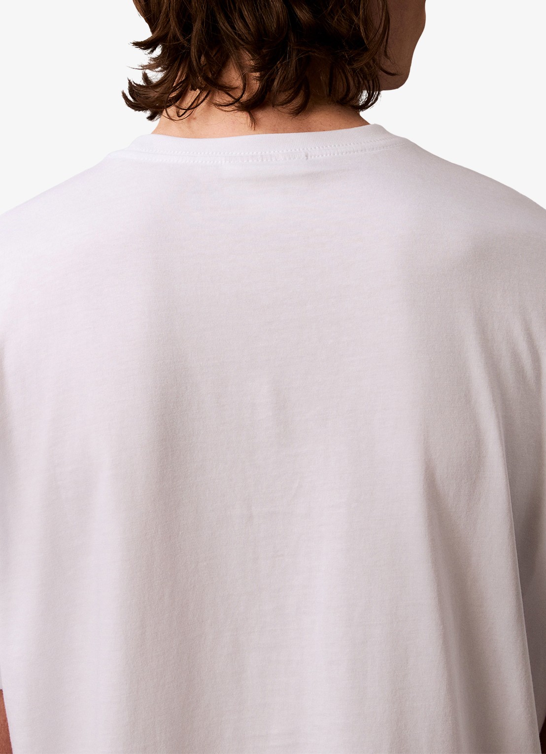 Calvin Klein Mono T-shirt met logo - detail 4 wit