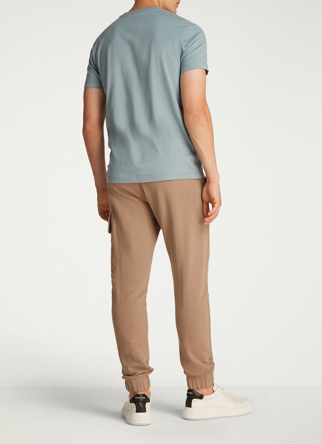 Calvin Klein MONOLOGO COTTON T-SHIRT - achterkant 5 blauwgrijs