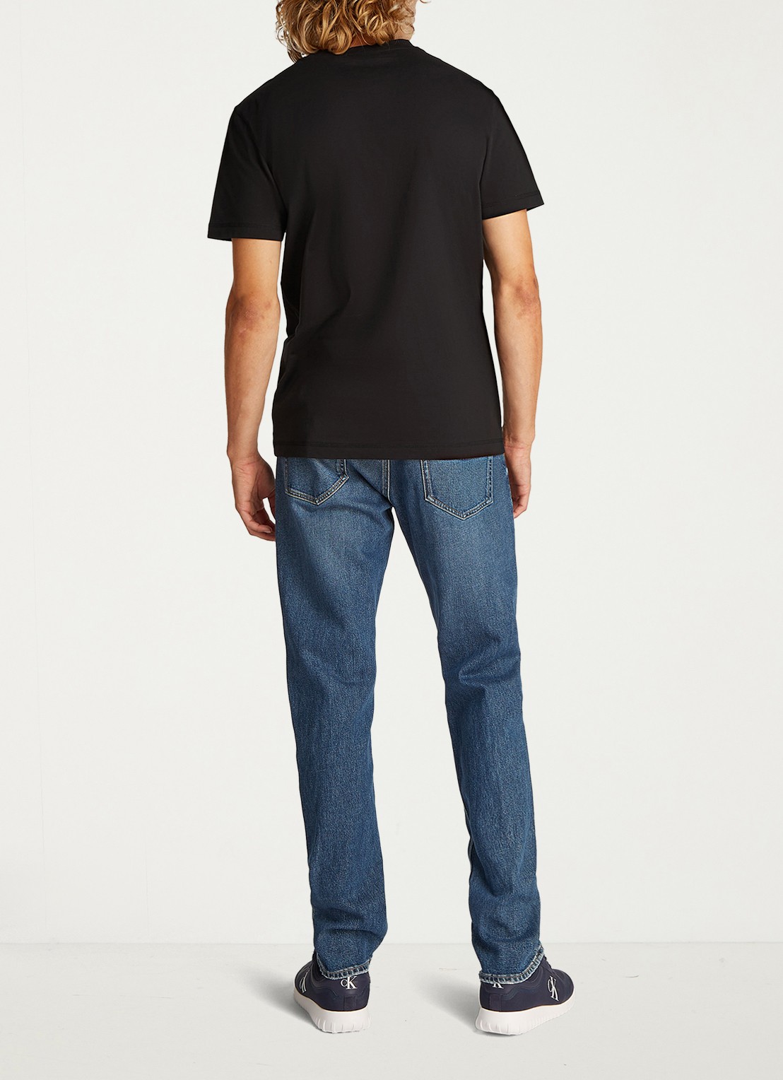 Calvin Klein MONOLOGO COTTON T-SHIRT - achterkant 3 zwart