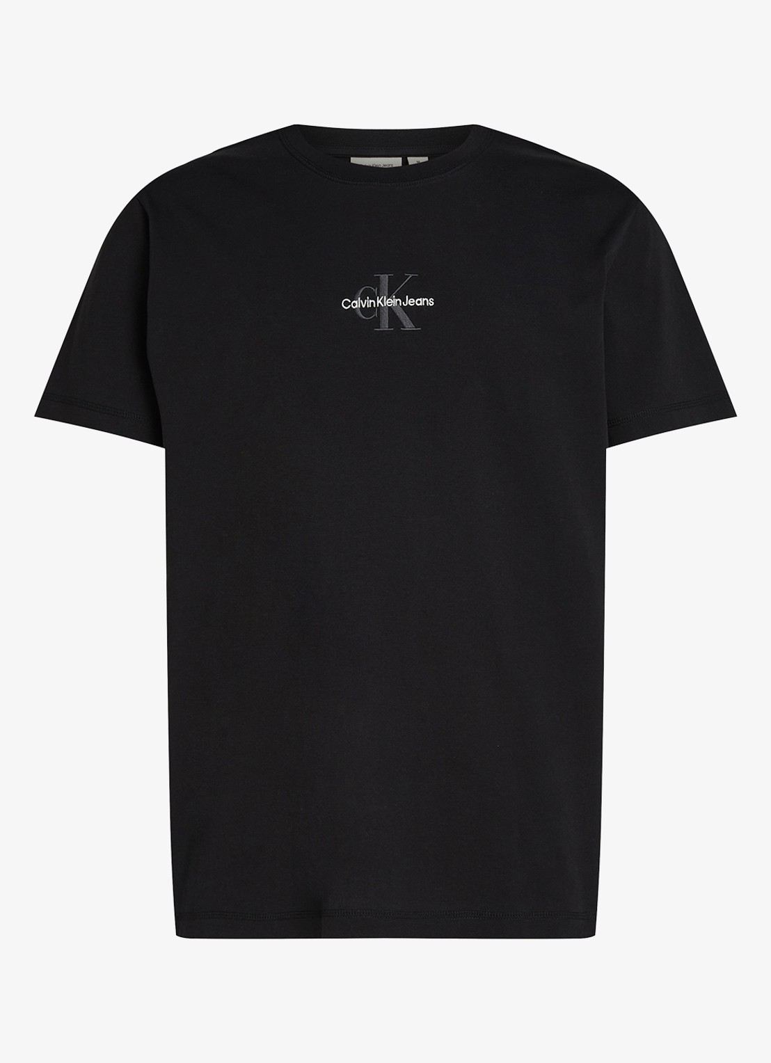 Calvin Klein MONOLOGO COTTON T-SHIRT - voorkant 4 zwart