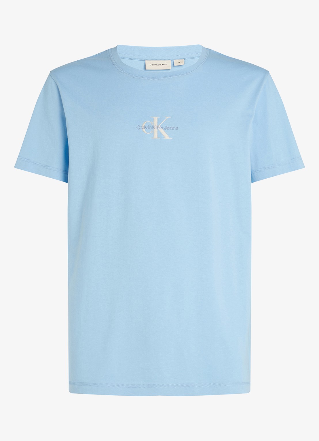 Calvin Klein MONOLOGO COTTON T-SHIRT - voorkant blauw